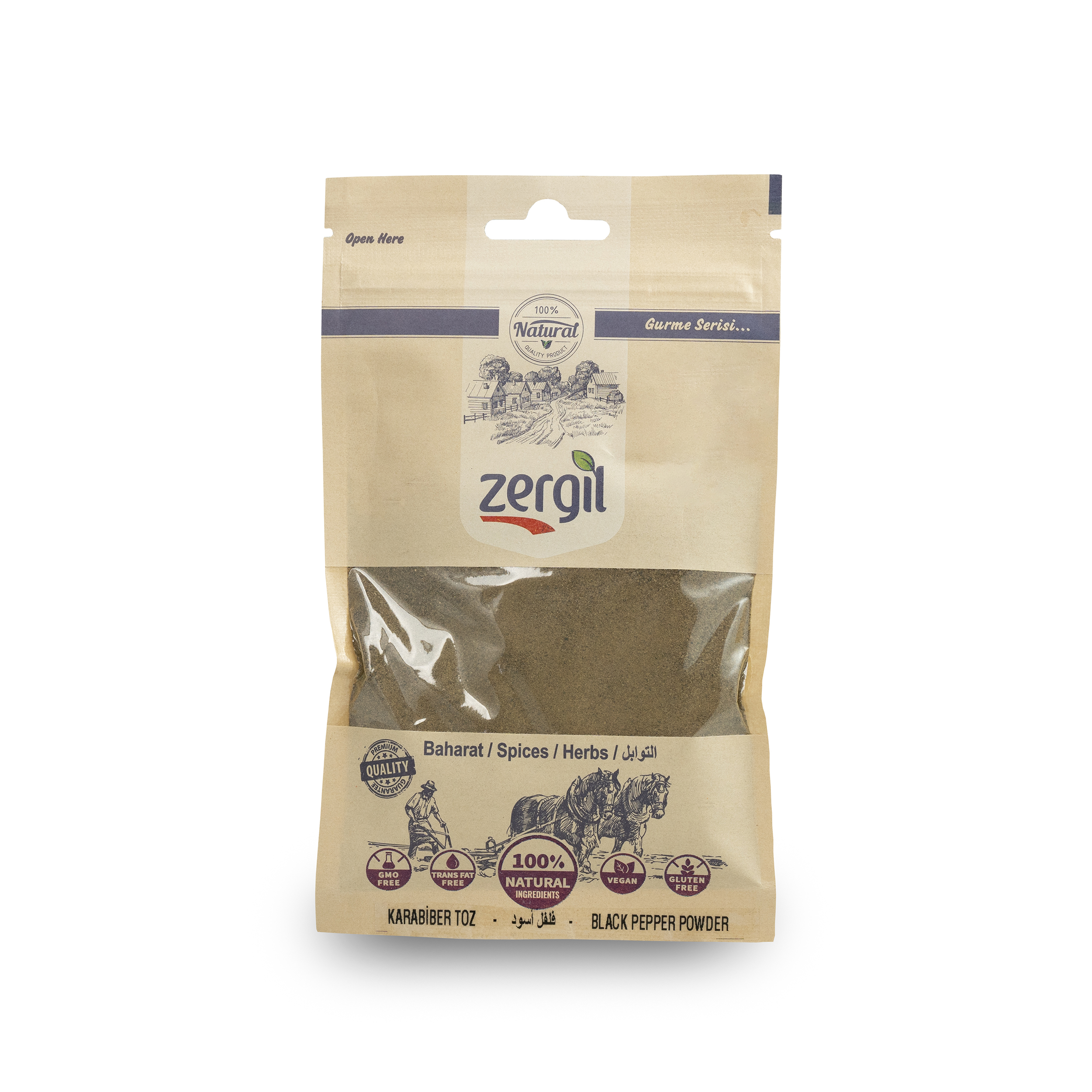Zergil Black Pepper Powder ( Karabiber ) 70gr