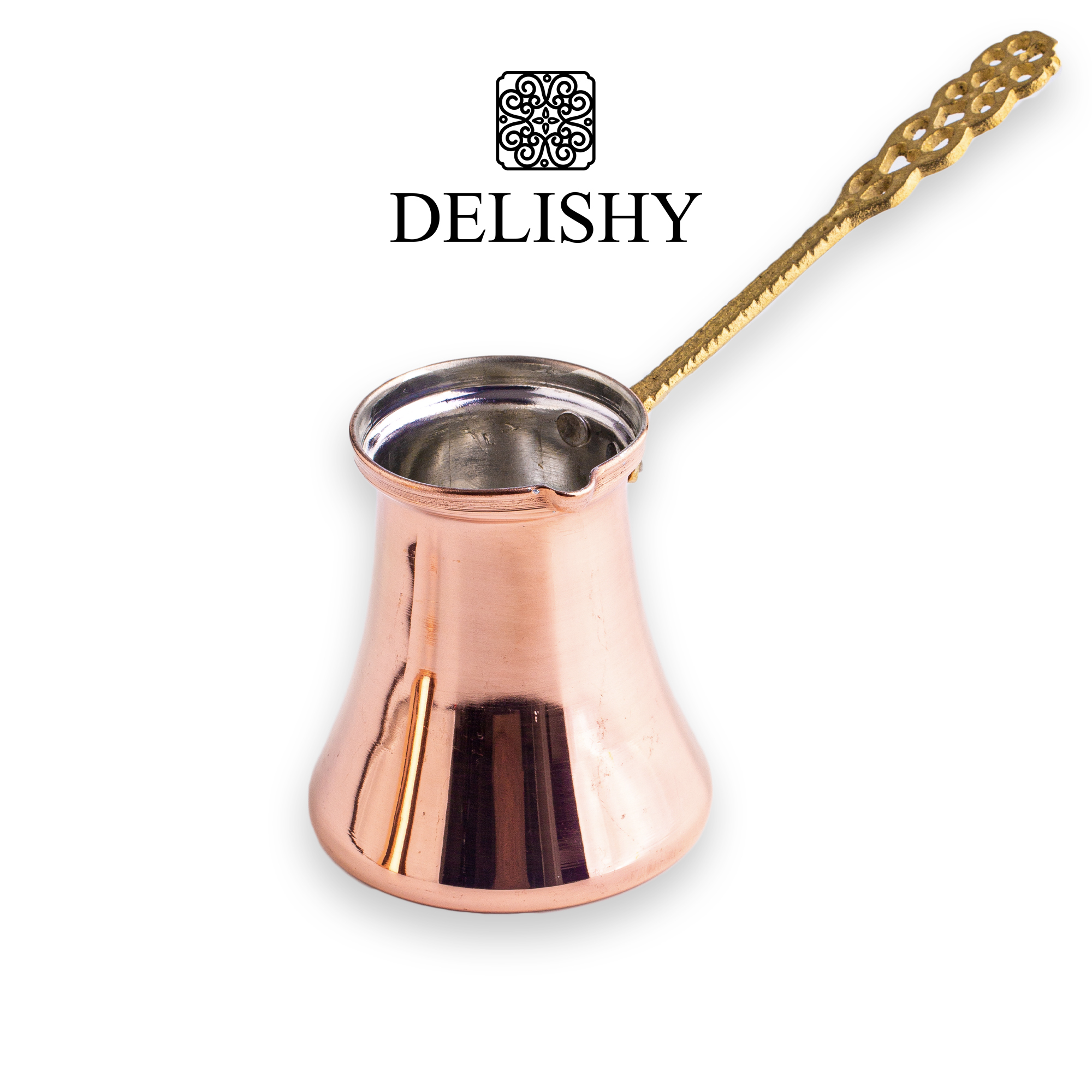 Delishy Unique Design, Handmade Copper Turkish Greek Arabic Coffee Pot, Artisan Coffee Pot, Copper Modern Cezve, Ibrik